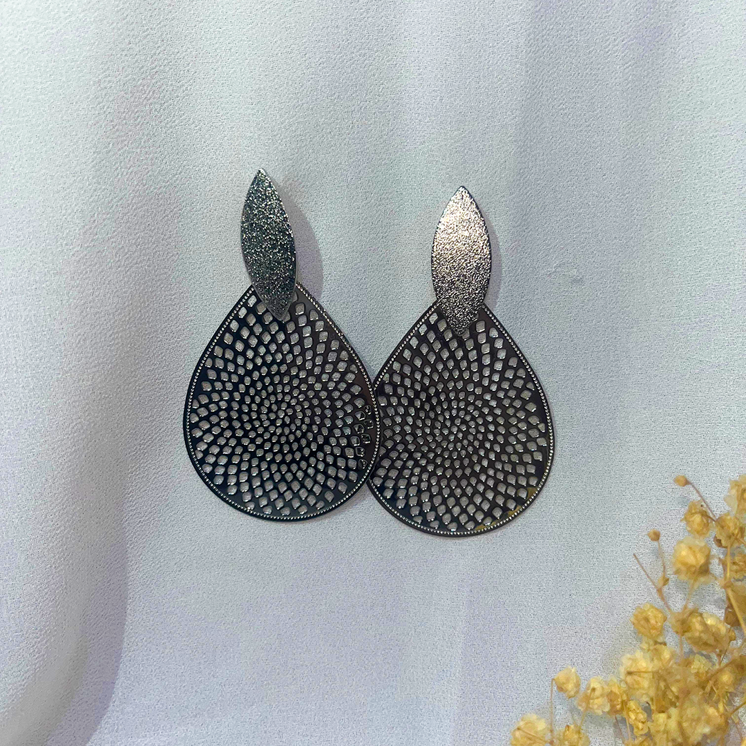 Silver Vintage Pendant Earrings