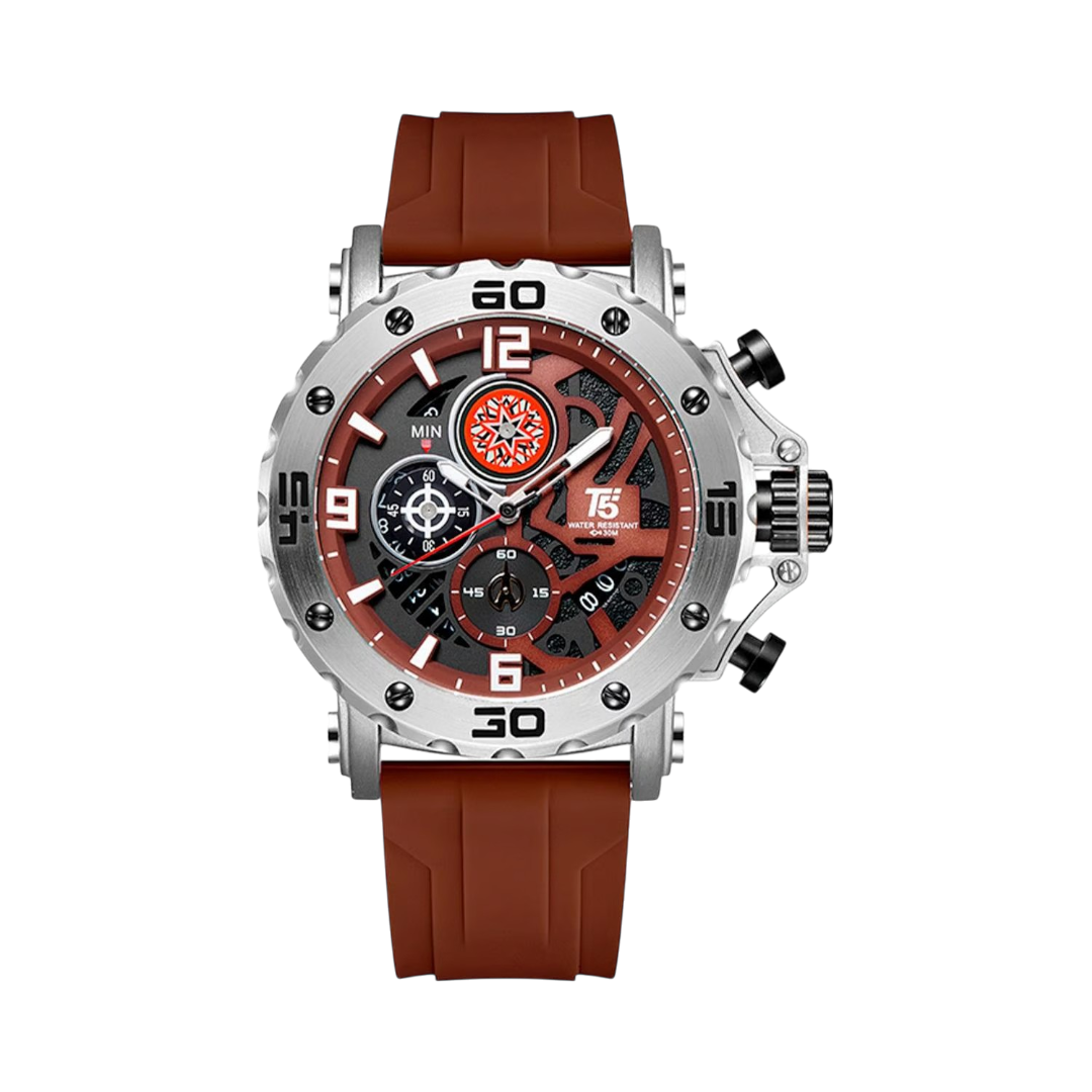 T5 Chronograph Watch For Men - Brown