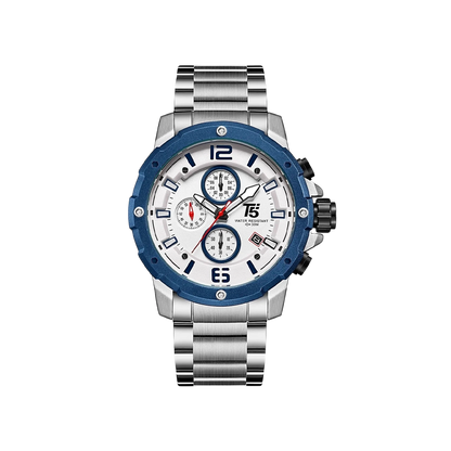 T5 Original Chronograph Watch For Men - Silver And Blue