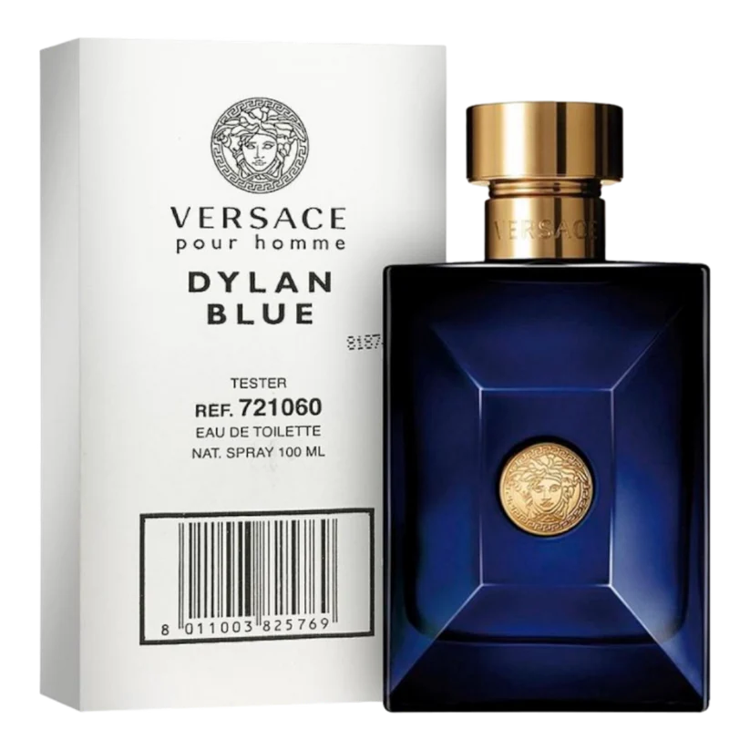 a bottle of Versace pour homme Dylan Blue  perfume