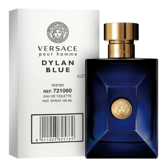 a bottle of Versace pour homme Dylan Blue  perfume