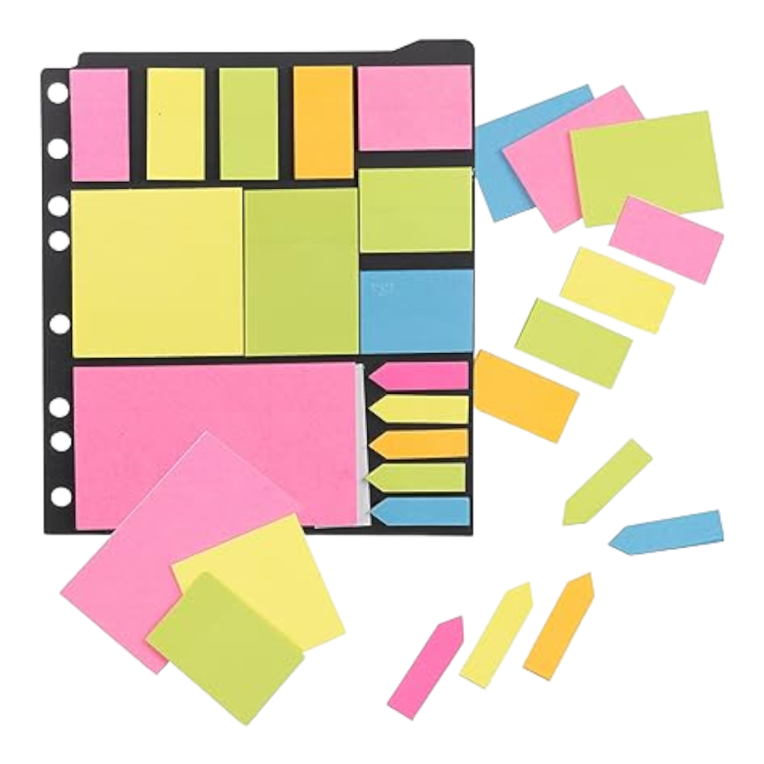 Top Write Color Coded Sticky Notes Pad Set - 300Pcs