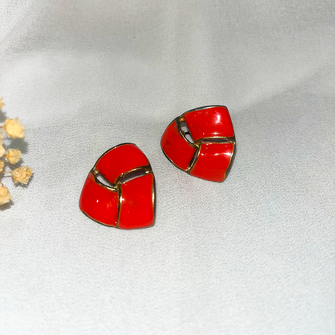 Vintage Red Earrings