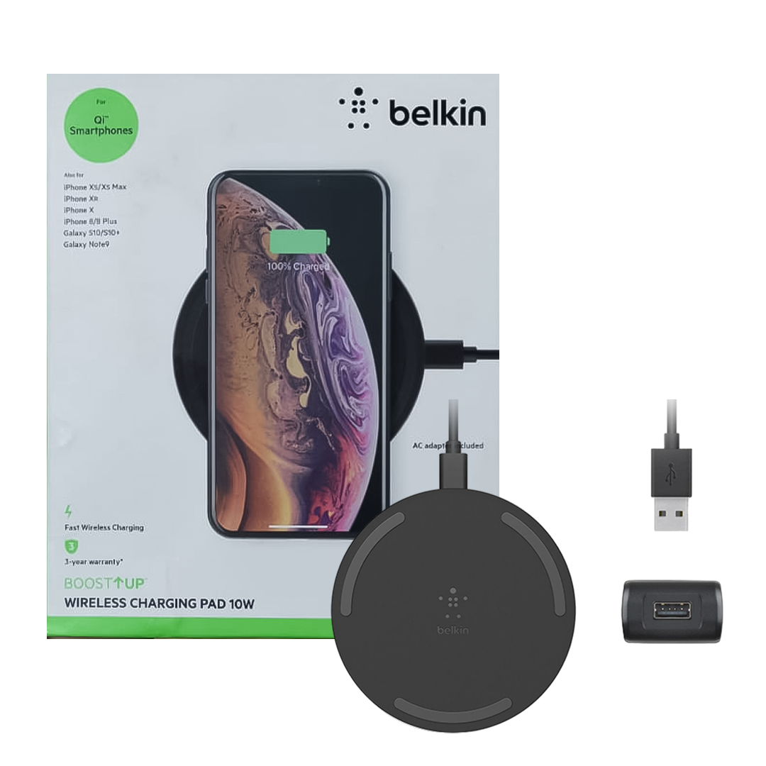 Belkin 10W Wireless Charging Pad + QC 3.0 Wall Charger