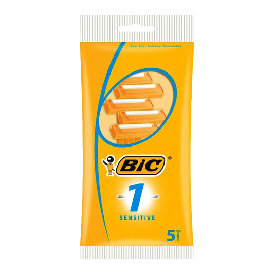 Bic 1 Men Classic Sensitive Disposable Razors - 5Pcs