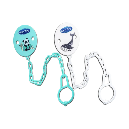 Baby Time Patterned Soother Chain - 2 Colors