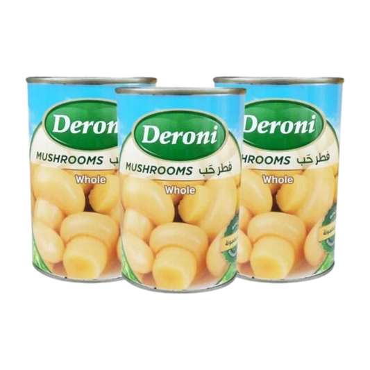 Deroni Whole Mushrooms - 3 x 400g