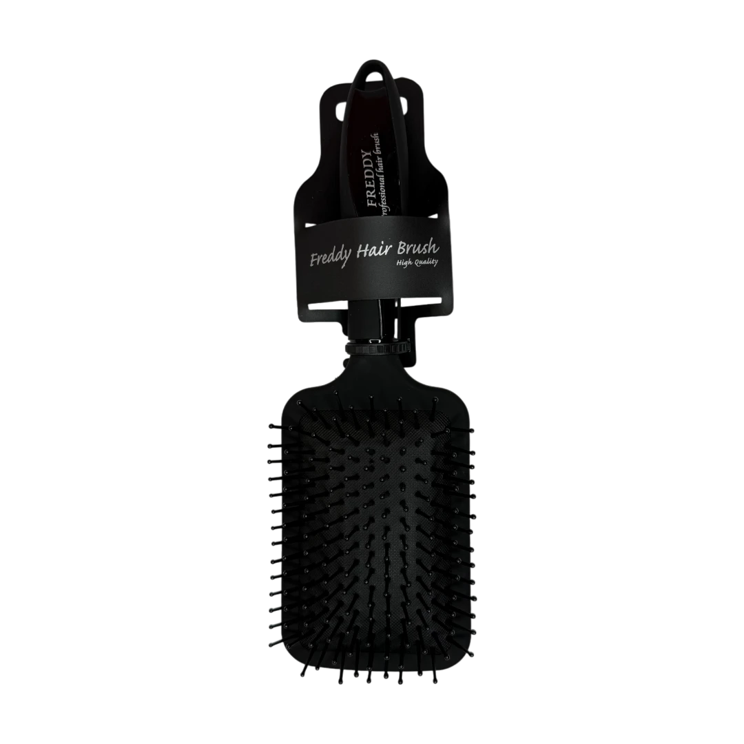 Freddy Black Rectangular Paddle Hair Brush – Wide Surface for Smooth Finish (FHB115)