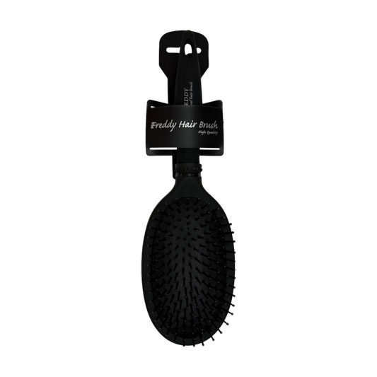 Freddy Full Black Oval Hair Brush – Anti-Static Detangler (FHB122)