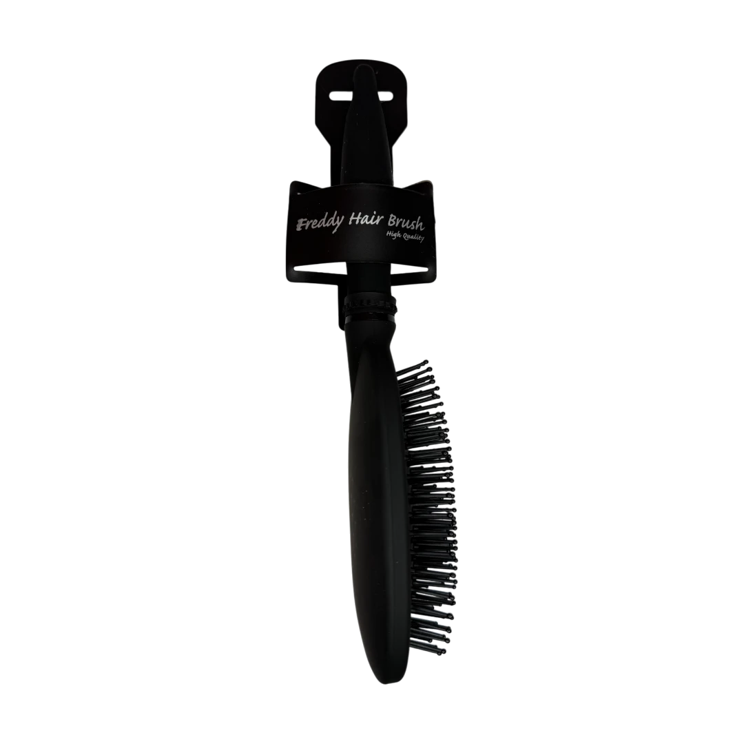 Freddy Full Black Oval Hair Brush – Anti-Static Detangler (FHB122)