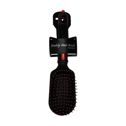 Freddy Oval Cushion Hair Brush with Red Tips – Soft & Smooth Finish (FHB153)