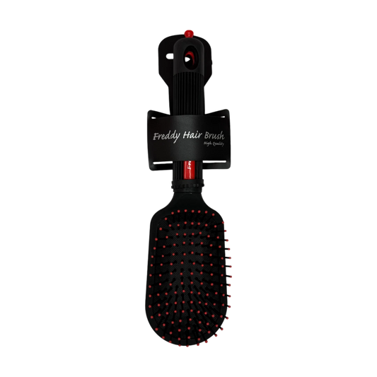 Freddy Oval Cushion Hair Brush with Red Tips – Soft & Smooth Finish (FHB153)