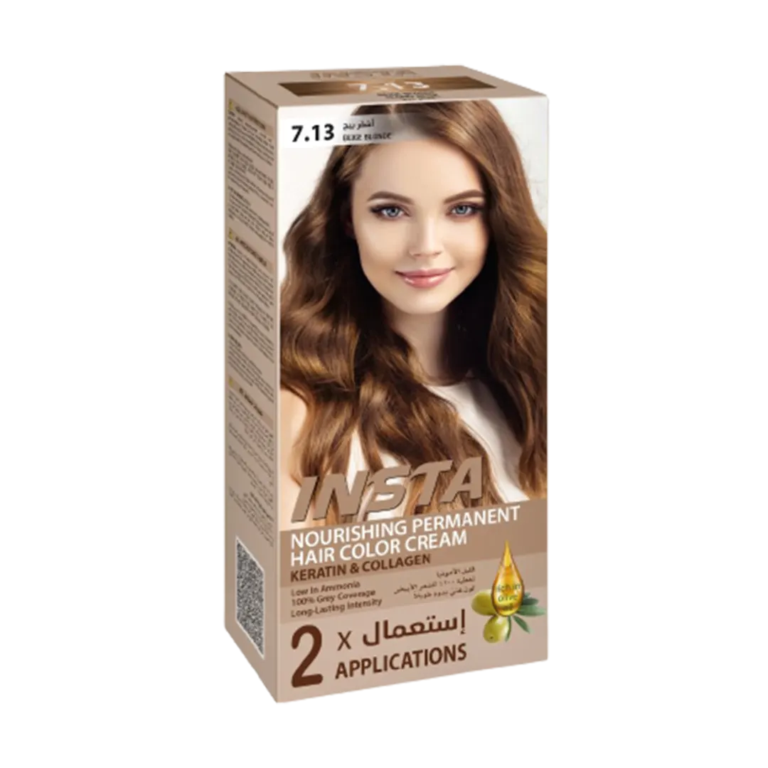 Insta Nourishing Permanent Hair Color Cream Keratin & Collagen - 110ml