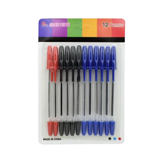 High Quality Ball Point Pen Pack - 12Pcs