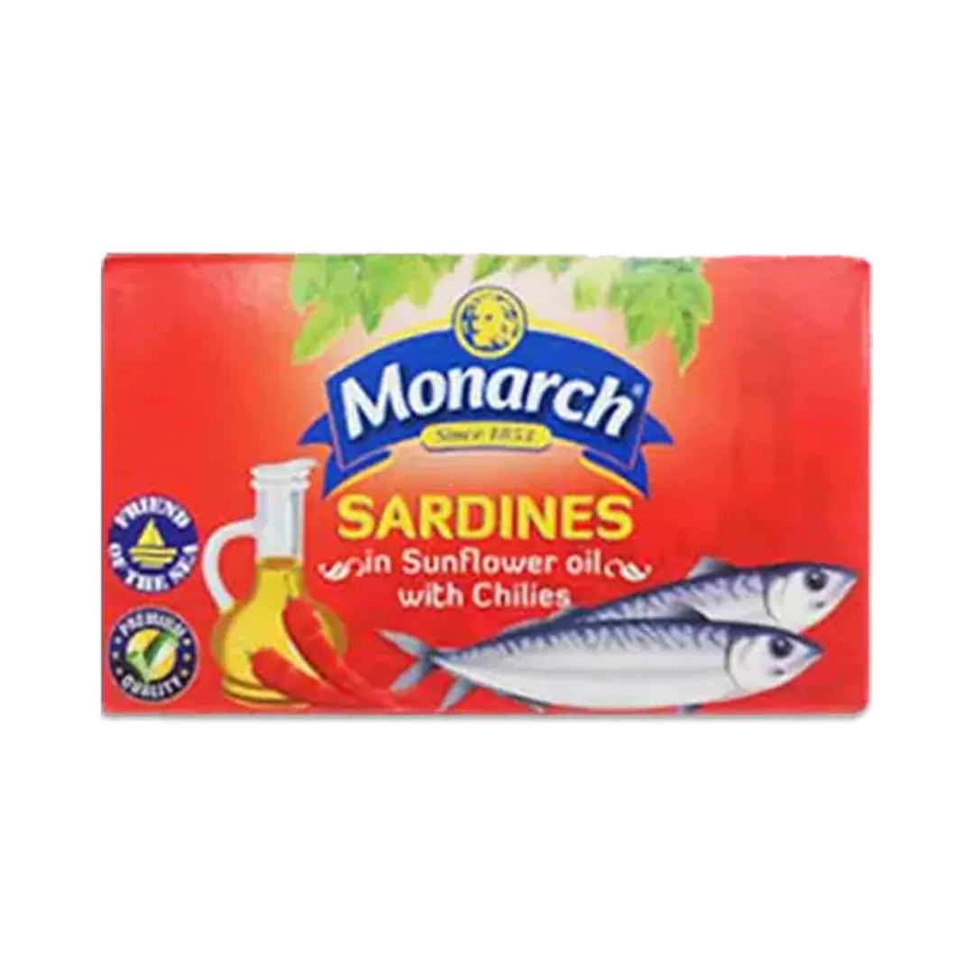 Monarch Sardine In Sunflower Oil With Chilies - 125g