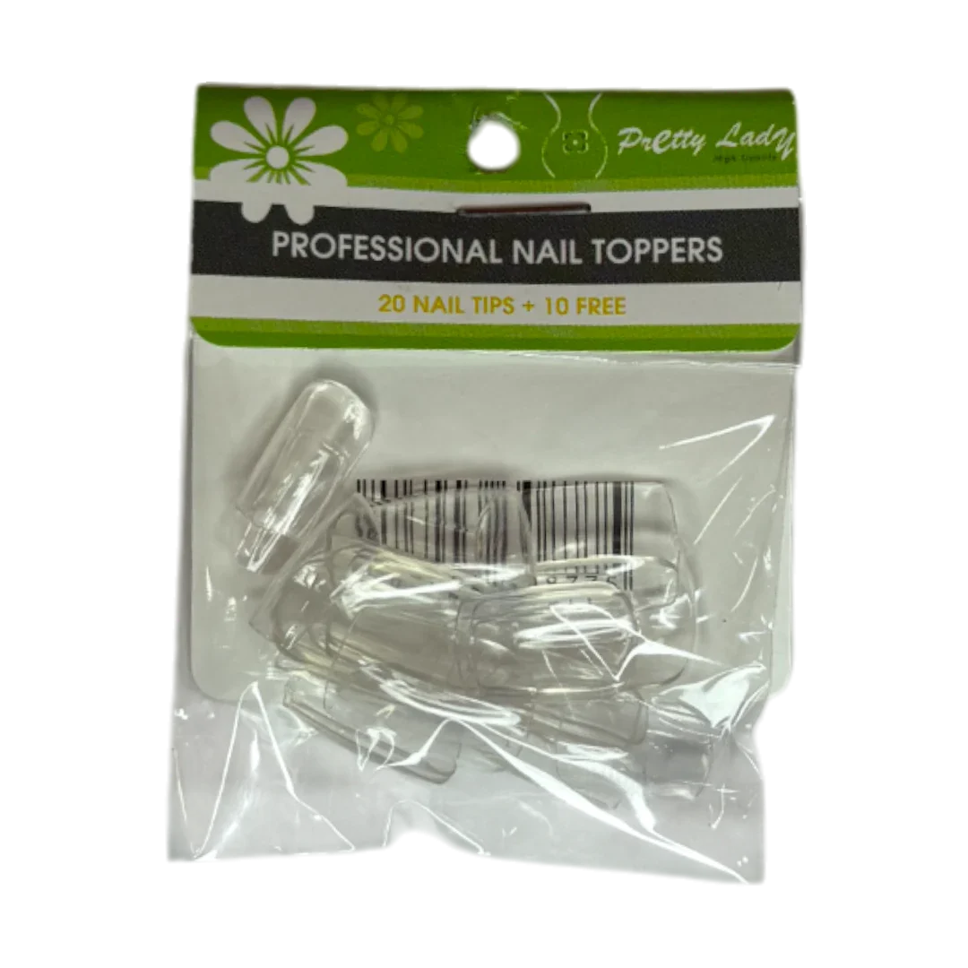 Clear Nail Toppers – 30 Pcs – Pretty Lady