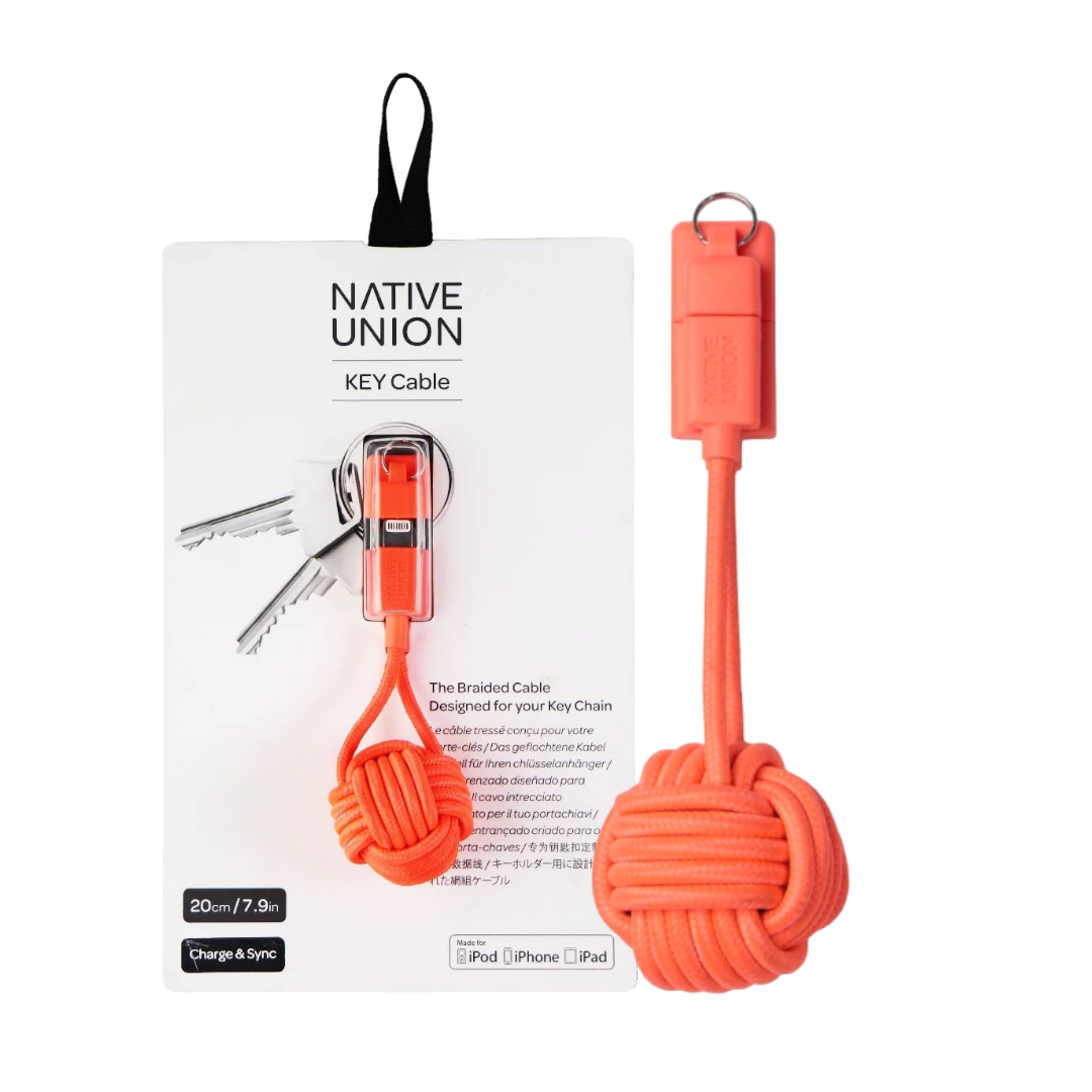 Native Union Key Cable For Apple iPhone & iPad 20cm Coral Orange