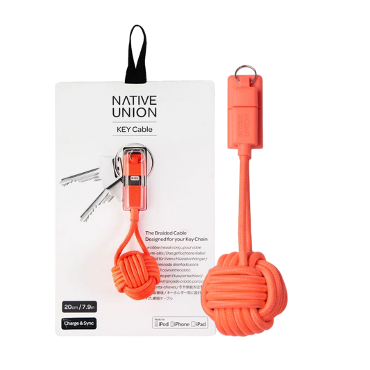 Native Union Key Cable For Apple iPhone & iPad 20cm Coral Orange