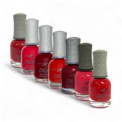 Onoba Nail Polish Set - 8 Red Shades