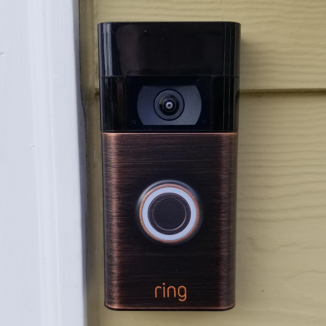 Ring Video Doorbell V2 1080p HD video Improved Motion Detection Easy Installation - Satin Nickel