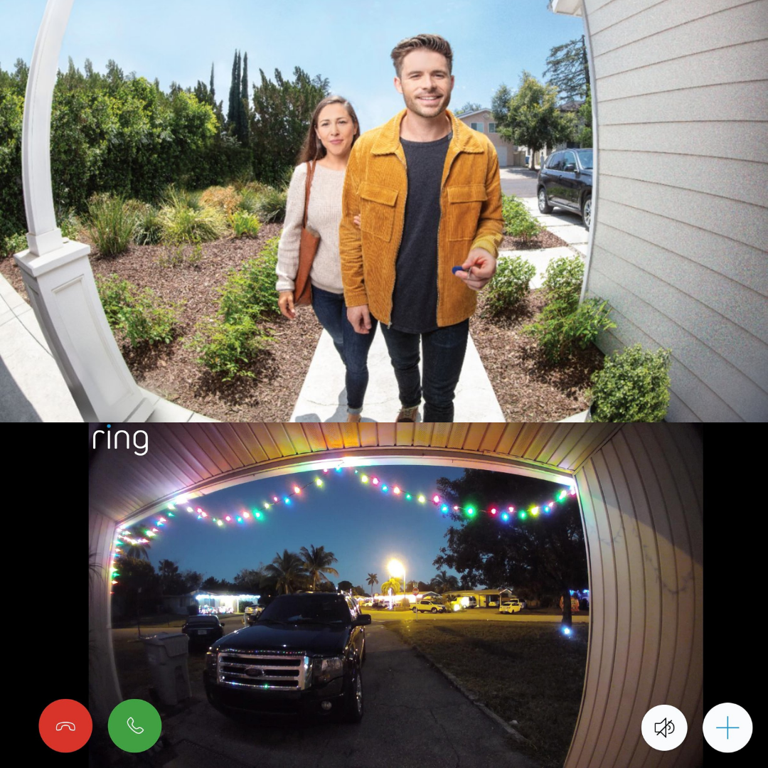 Ring Video Doorbell V2 1080p HD video Improved Motion Detection Easy Installation - Satin Nickel