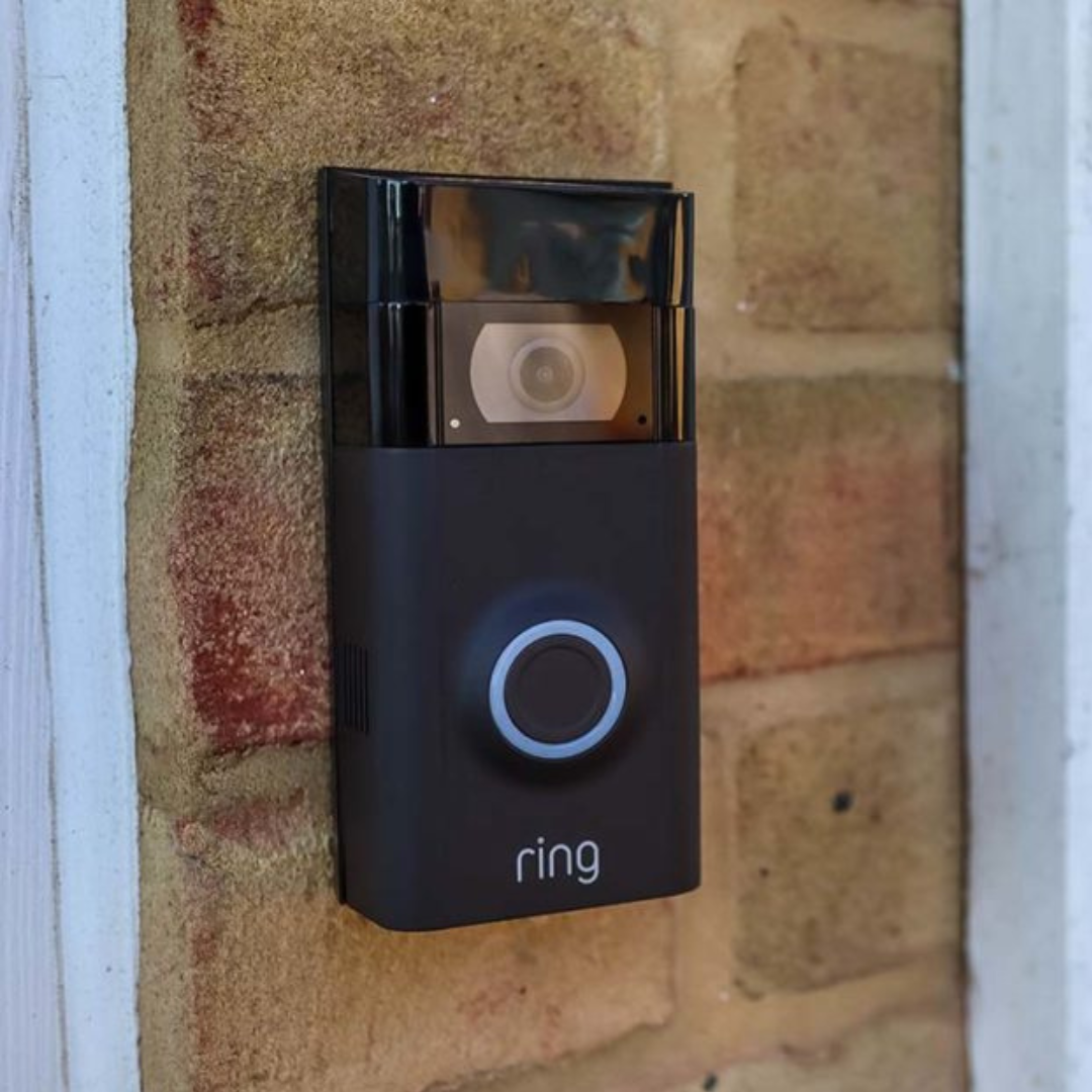 Ring Video Doorbell V2 1080p HD video Improved Motion Detection Easy Installation - Satin Nickel