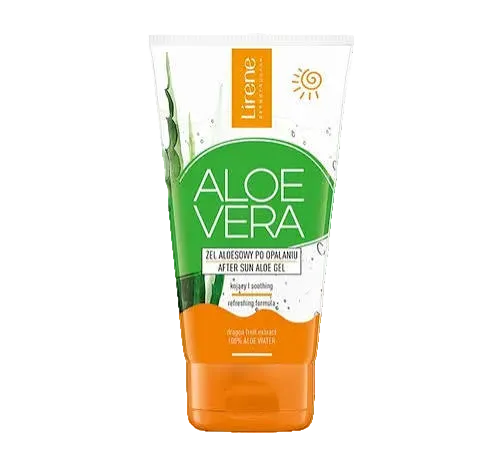 Lirene Aloe Vera after sun gel packaging on a white background