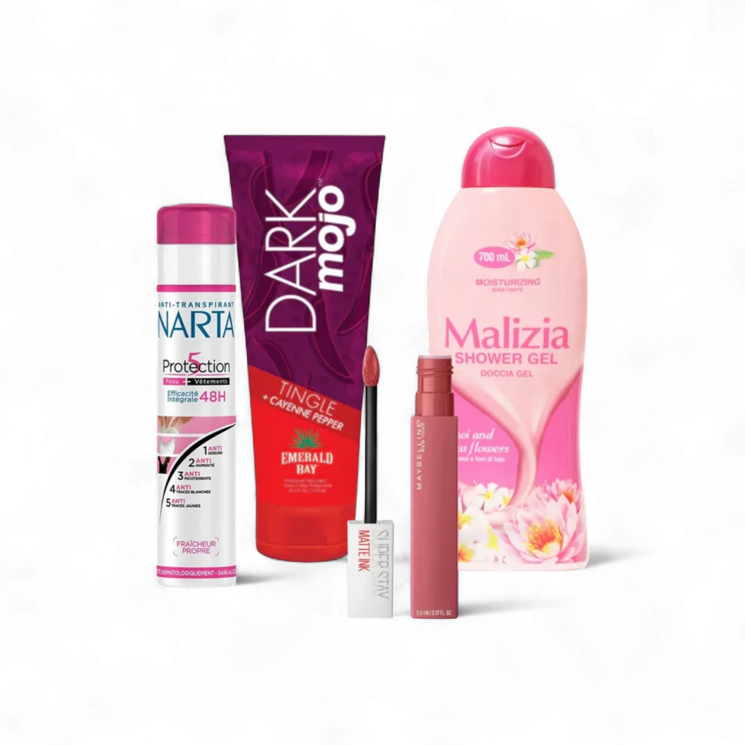 Sun & Style Essentials: Tan, Shower Gel, Deodorant & Lipstick