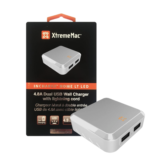 XtremeMac 4.8A Dual USB Wall Charger