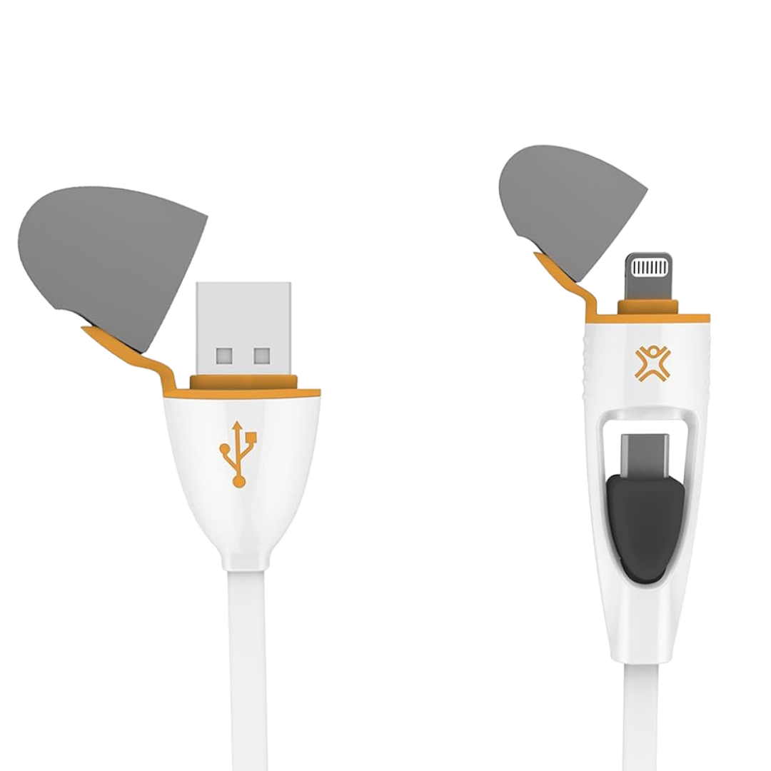 XtremeMac Universal USB Flat Cable (USB to Lightning + Micro USB)