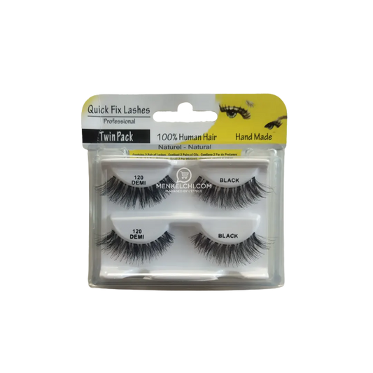 Quick Fix Eye Lashes Strip Lashes Twin Pack - 120 Demi Black