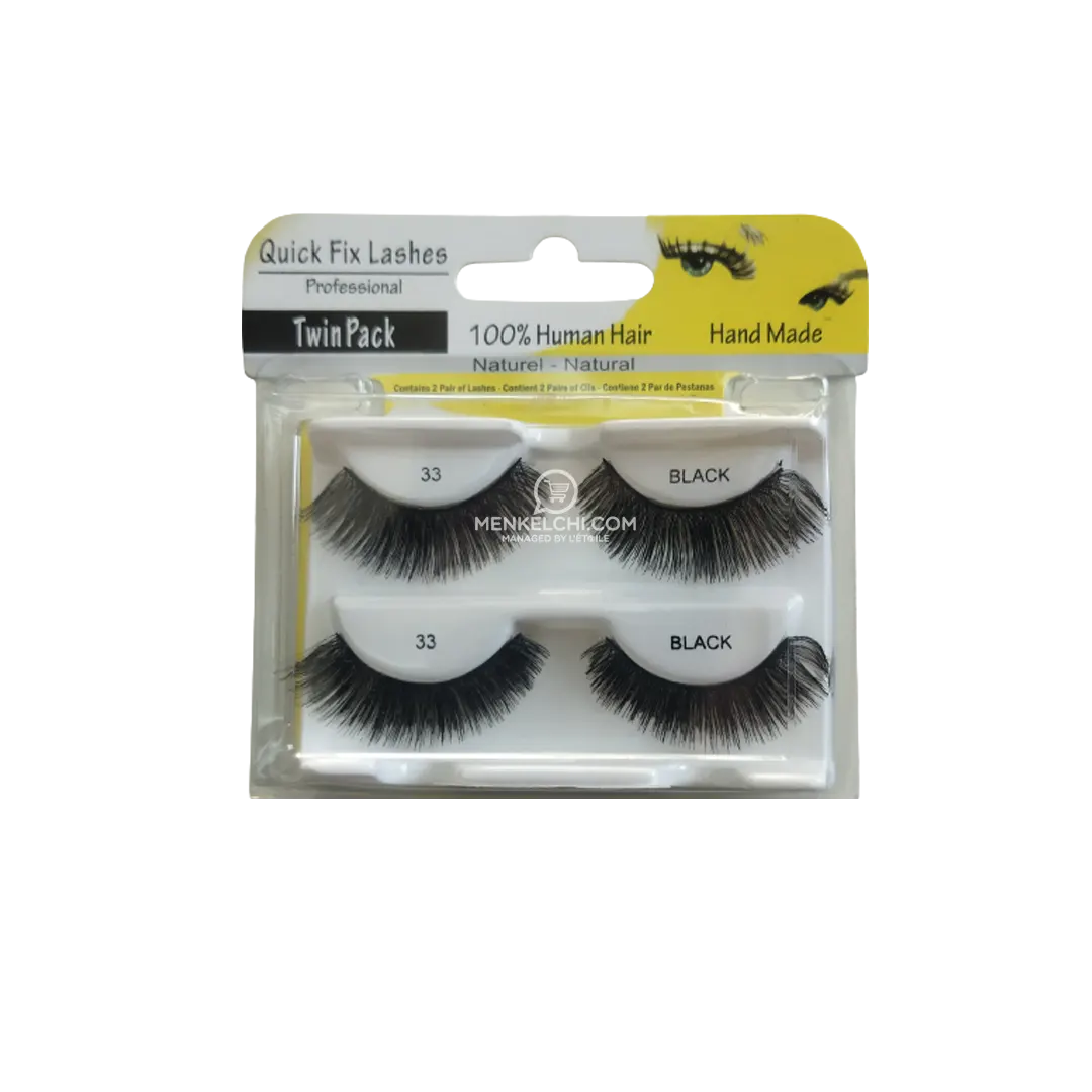 Quick Fix Eye Lashes Strip Lashes Twin Pack - 33 Black