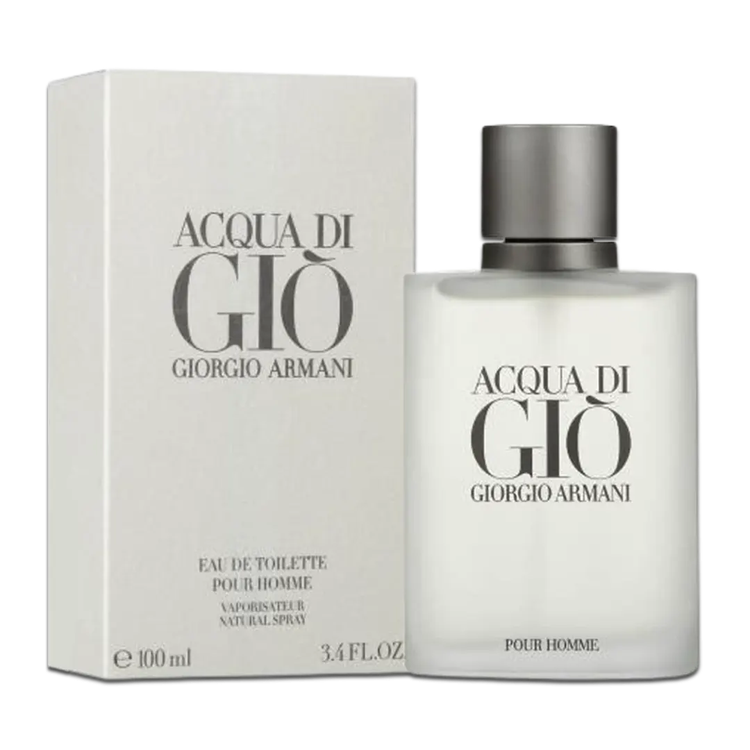 A bottle of Acqua di Gio perfume by Giorgio Armani