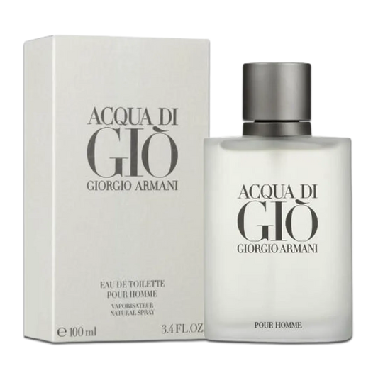 A bottle of Acqua di Gio perfume by Giorgio Armani