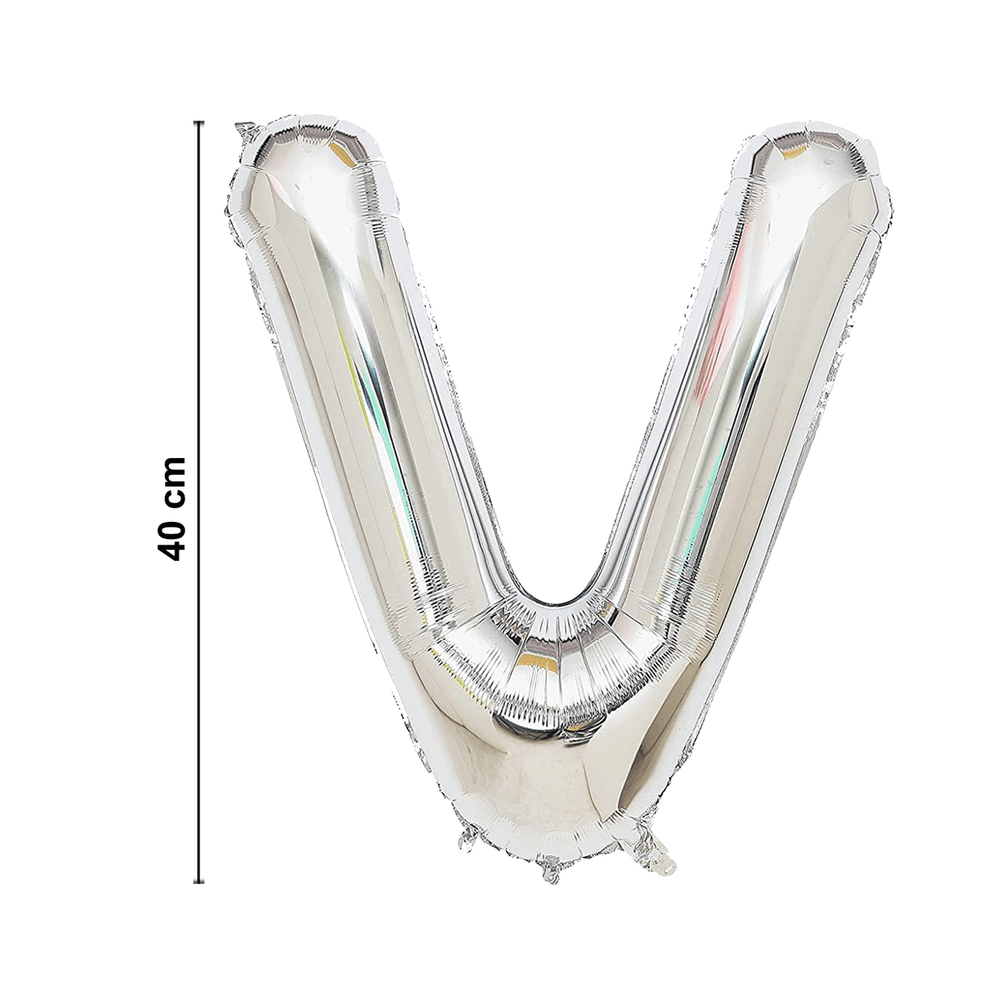 Foil Letter " V " Balloons 40cm - Silver