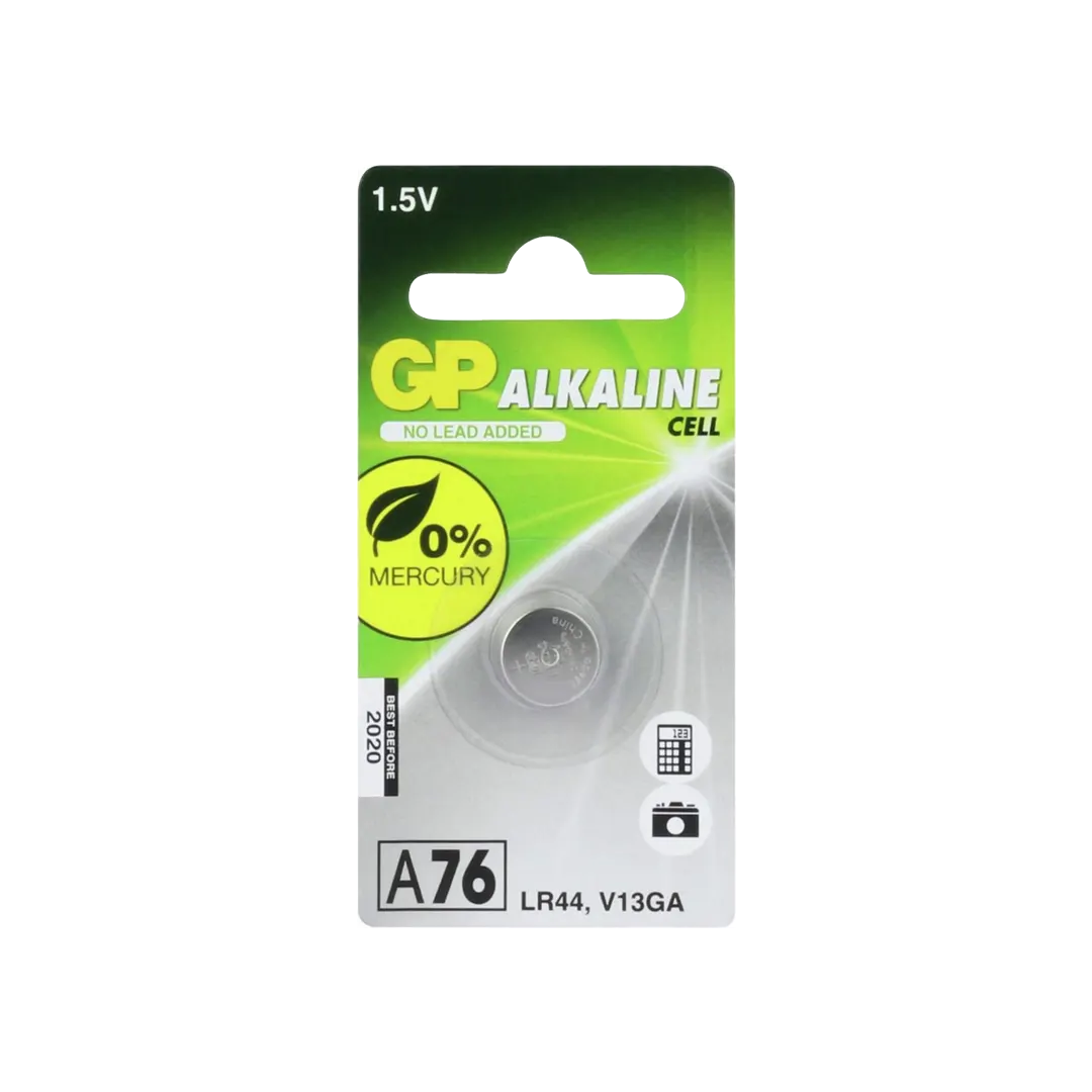 GP Alkaline Cell Battery A76 LR44 V13GA 1Pcs MENKELCHI