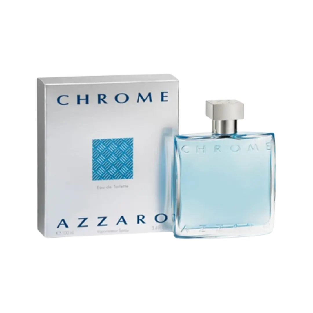 A bottle of Azzaro Chrome, perfume for men