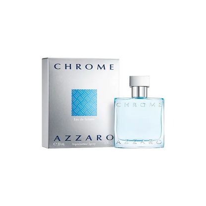 A bottle of Azzaro Chrome, perfume for men