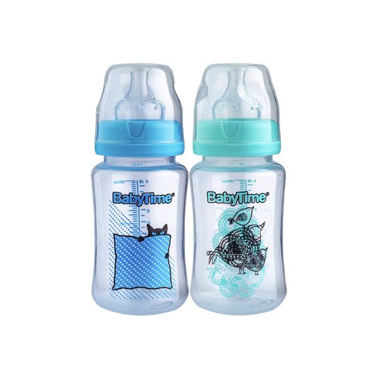 Baby Time Wide Neck Baby Bottle  - 2 Colors