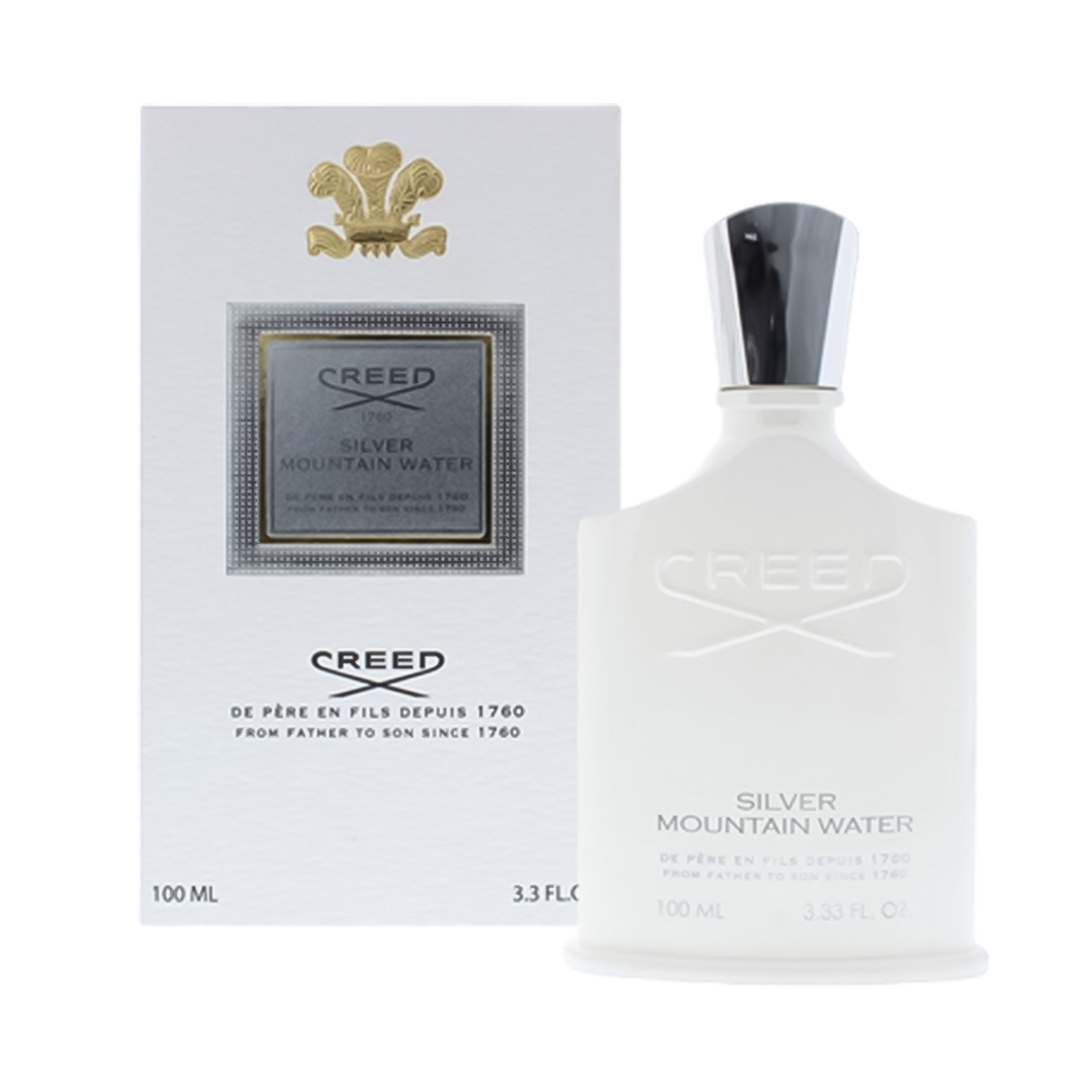 Creed Silver Mountain Water perfume bottle and its packaging