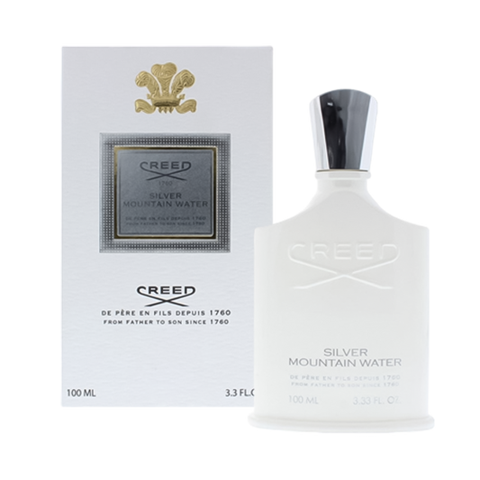 Creed Silver Mountain Water perfume bottle and its packaging