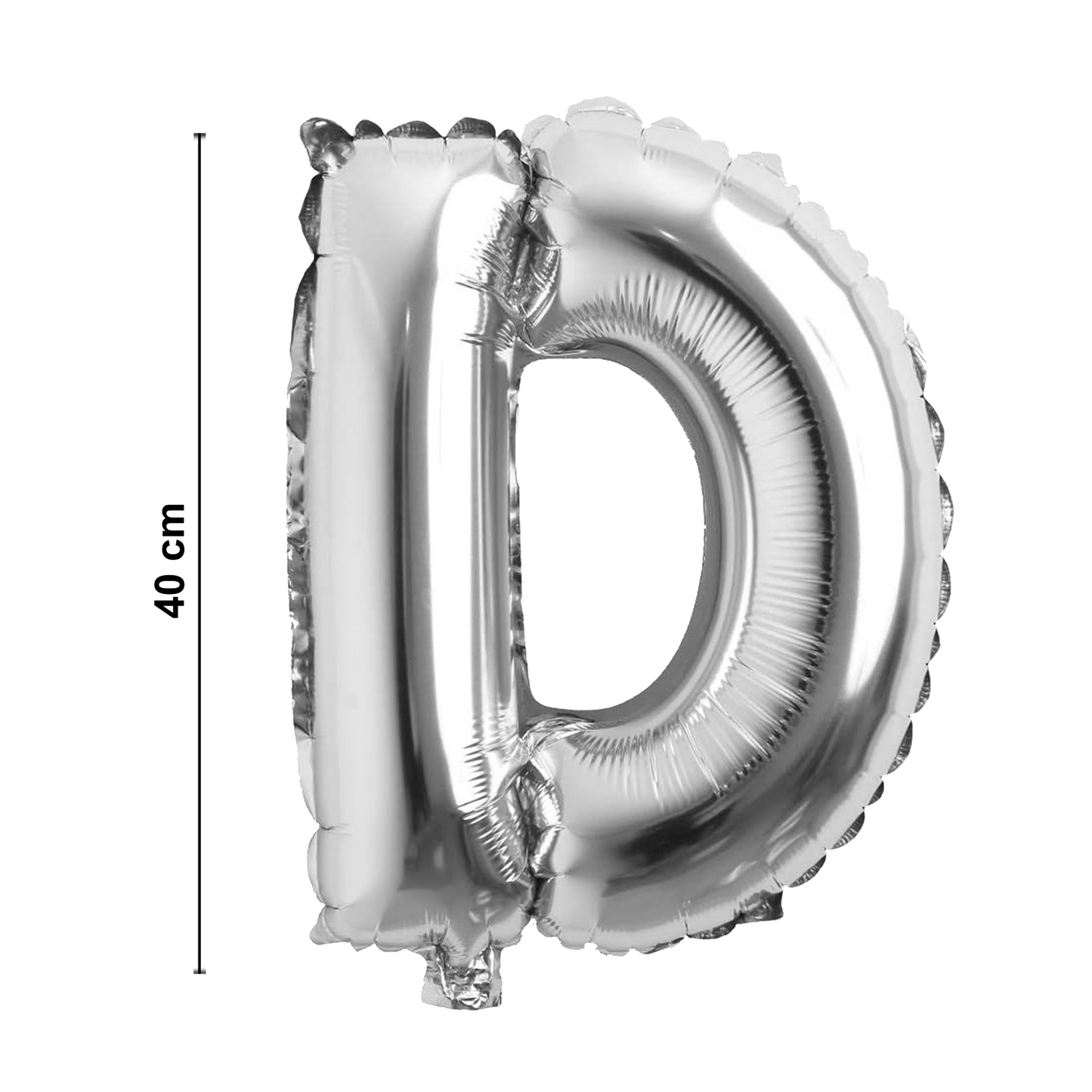 Foil Letter " D " Balloons 40cm - Silver