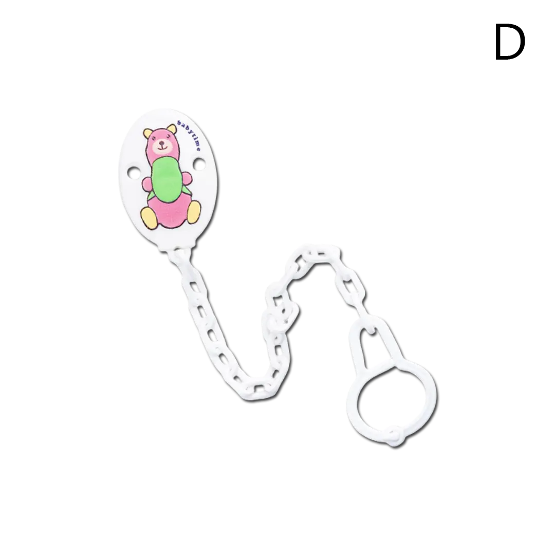 Baby Time Emboss Patterned Soother With Chain - 4 Styles