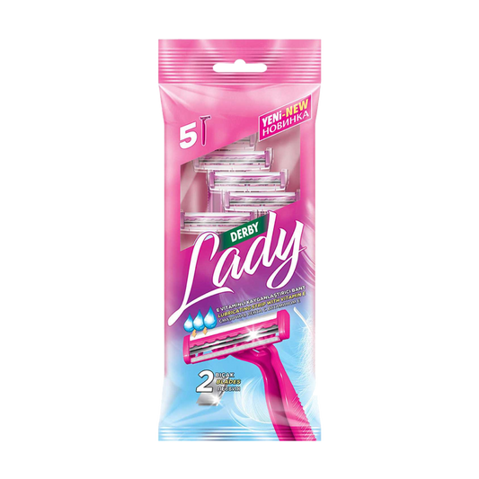 Derby Lady Platinum Shaving Razors - 5Pcs