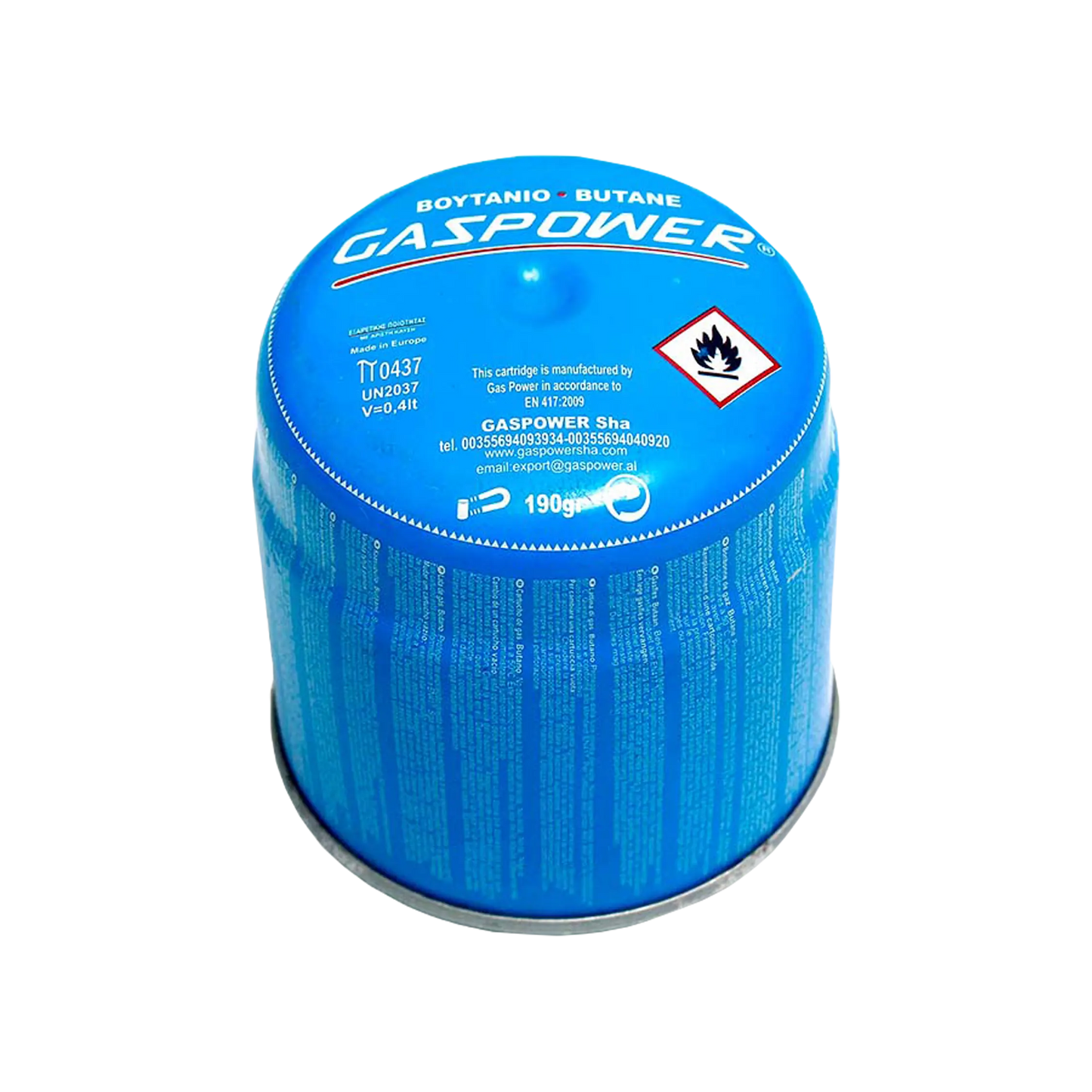 Gaspower Camping Butane Gas Cartridge - 190g