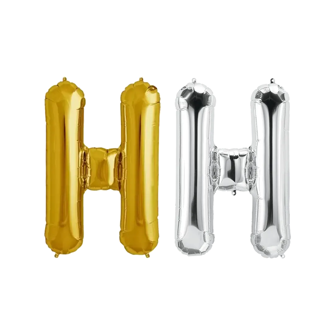 Foil Letter " H " Balloons 40cm - 2 Colors