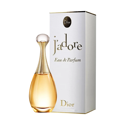a bottle of j'adore perfume branded Dior