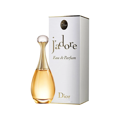 a bottle of j'adore perfume branded Dior