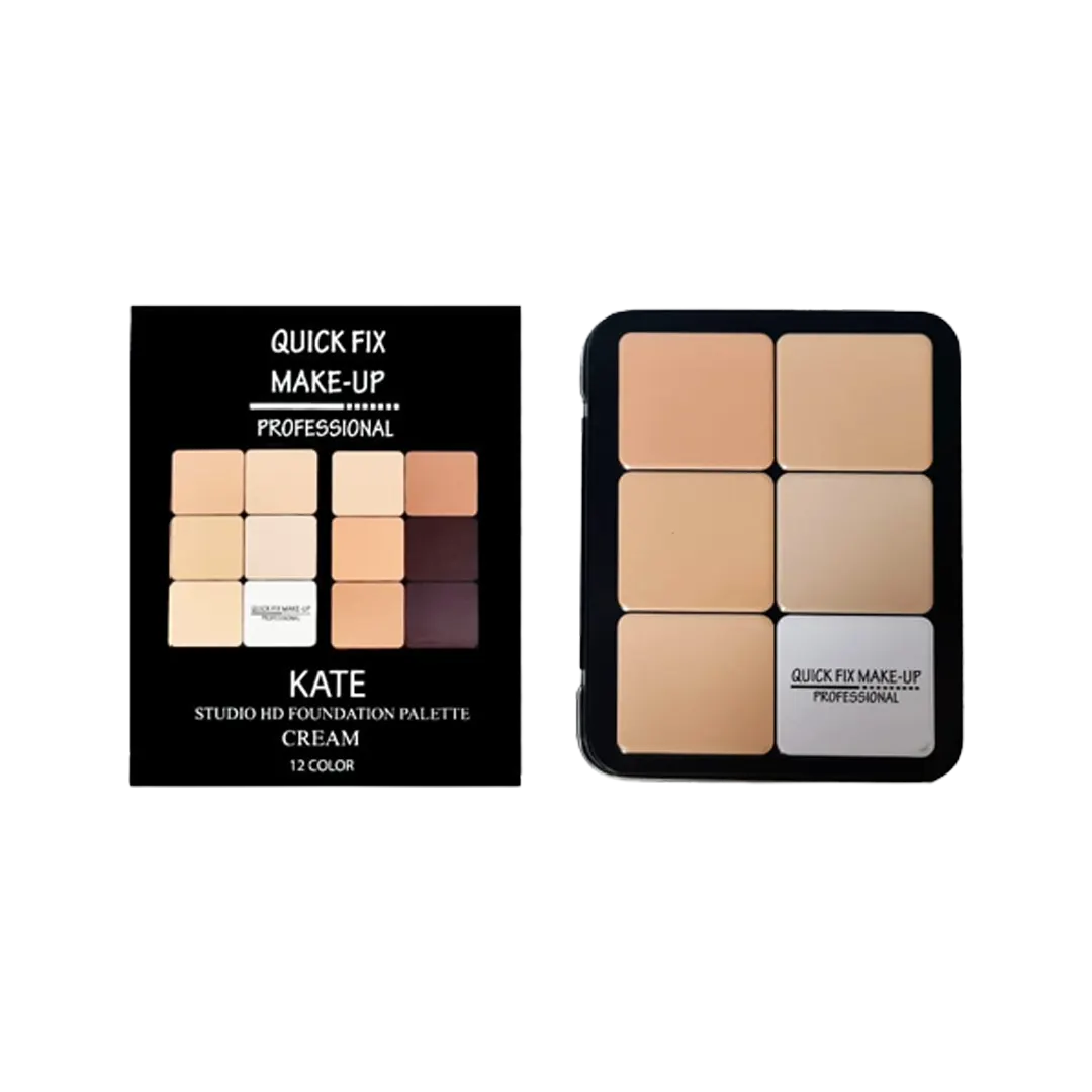 Quick Fix Makeup Contouring Foundation Palette - KATE - Cream - 12 Colors