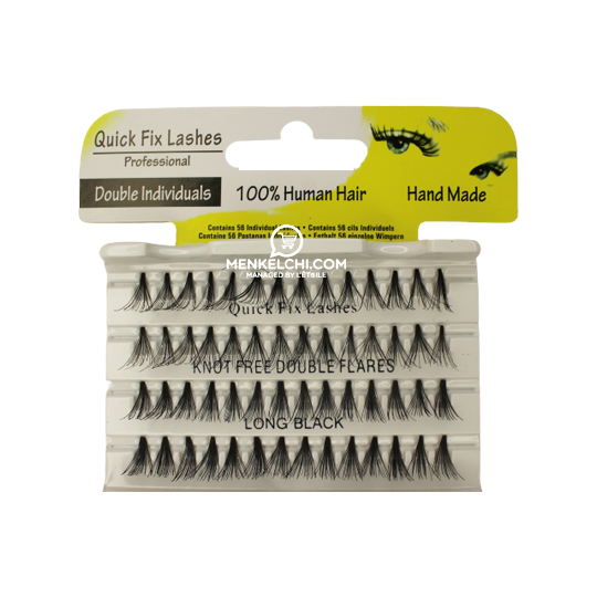 Quick Fix Eye Lashes Individuals Lashes Knot Lashes Free Double Flares - Long Black